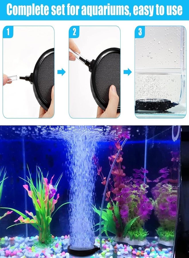 VAYINATO® 3 Inch Round Black Disc Airstone with 2 Meter Air Tube (Air Pump Not Included), Aquarium Disc Bubble Diffuser for Aquarium Fish Tank Hydroponics Pump Ceramic Airstones Air Pump - Image 3